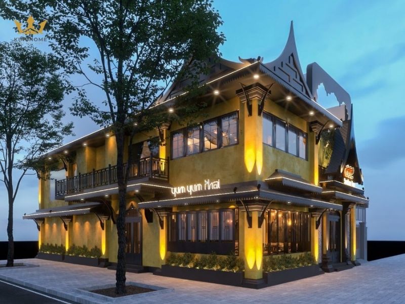 Nhà hàng Thái Lan đặc trưng, mặt tiền thoáng 