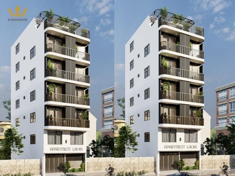 Tận dụng ưu điểm của mặt tiền rộng để xây dựng chung cư mini 