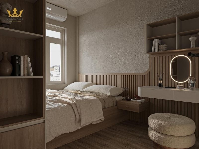 Chất liệu gỗ được sử dụng để mang lại cảm giác gần gũi với thiên nhiên