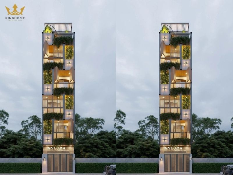 Thiết kế căn hộ cho thuê với mặt tiền nhỏ 4m 