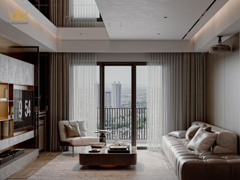 Dự án thiết kế nội thất chung cư 50m2 hiện đại 2 phòng ngủ