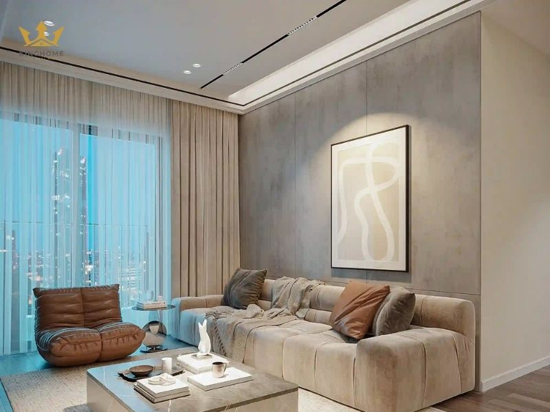 Thiết kế nhà chung cư đẹp 70m2 có ban công thoáng
