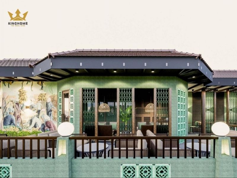 Phong cách cổ điển với chi tiết chạm khắc giúp nhà hàng thêm nổi bật 