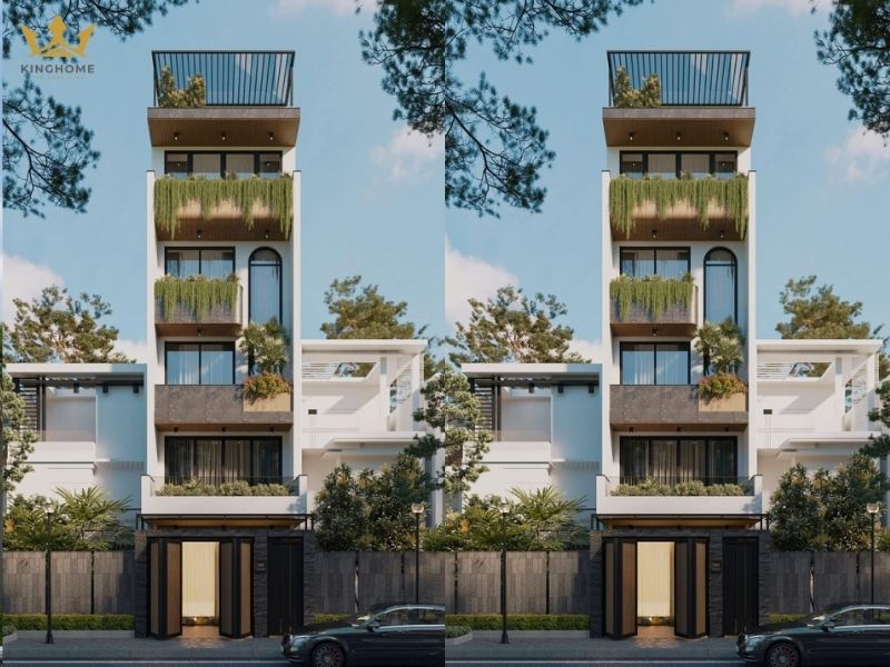 Chung cư mini 5 tầng với diện tích vừa phải 