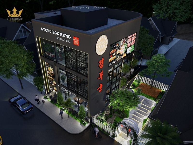 Không gian nhà hàng Hàn Quốc trẻ trung, hiện đại 