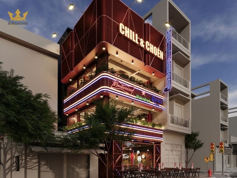 Không gian nhà hàng buffet Hàn Quốc bình dân 