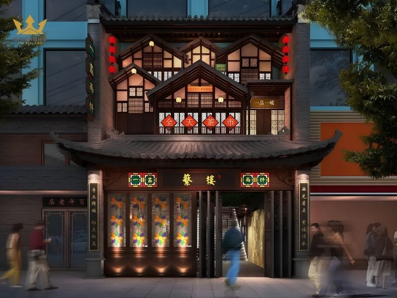 Thiết kế nhà hàng nướng Trung Hoa đẹp 