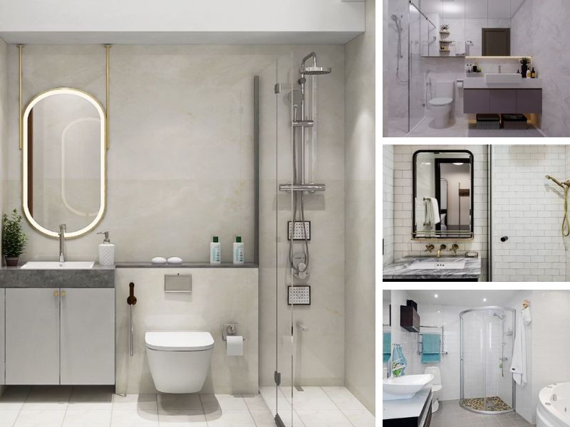 Mẫu thiết kế phòng vệ sinh kết hợp nhà tắm cho nhà nghỉ