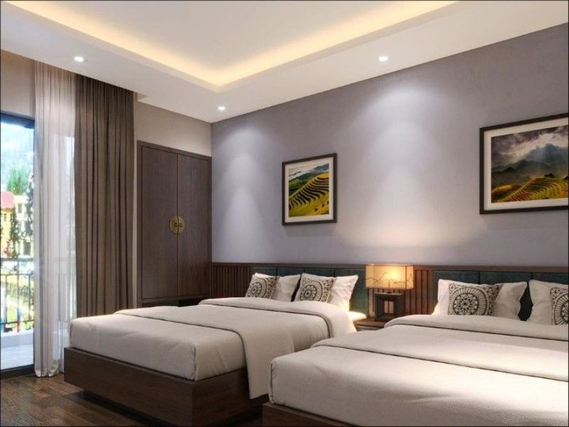 Thiết kế mẫu phòng ngủ khách sạn 3 sao