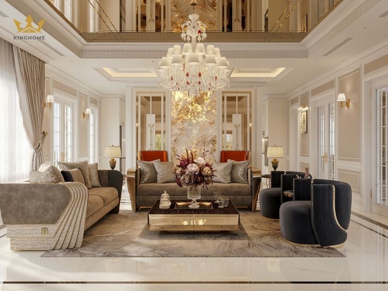 Thiết kế Villa nội thất tân cổ điển ở Hải Phòng 
