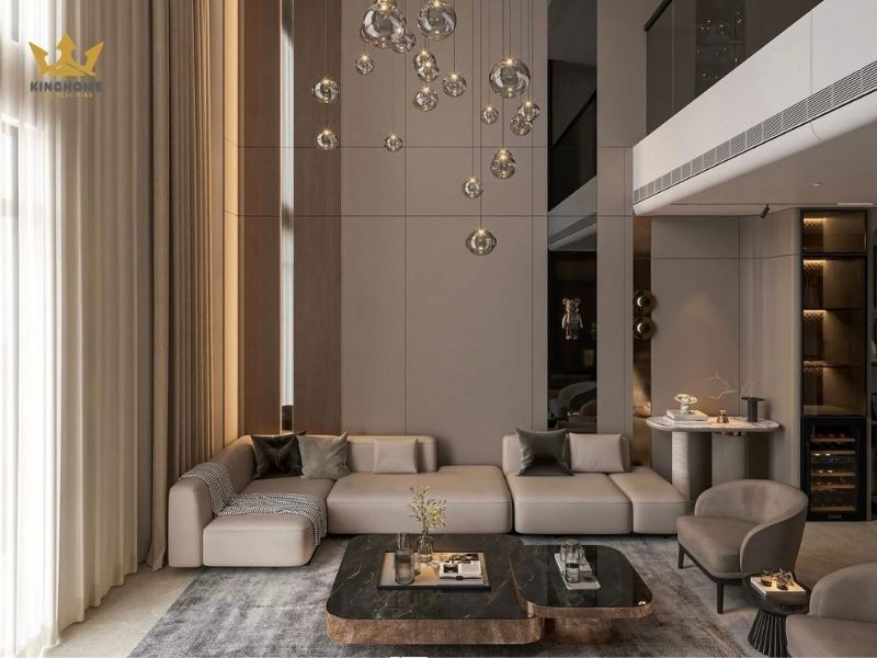 Thiết kế thi công cải tạo nội thất Vinhomes Ocean Park phòng khách