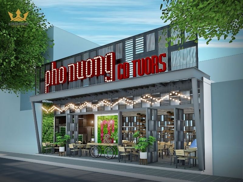 Không gian mở giúp tối ưu diện tích cho nhà hàng nhỏ