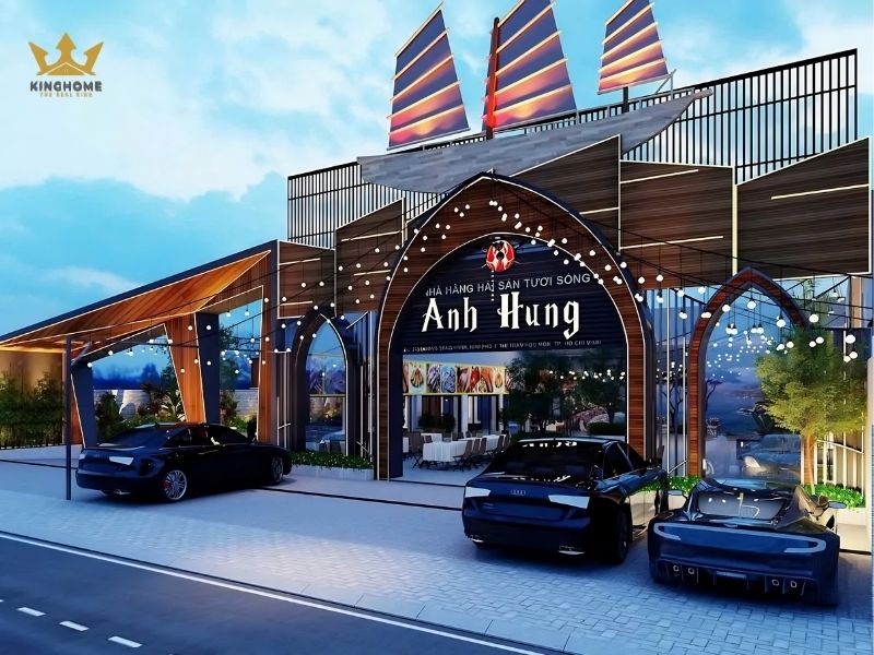 Mặt tiền nhà hàng sân vườn đẹp thiết kế nhà hàng hải sản 