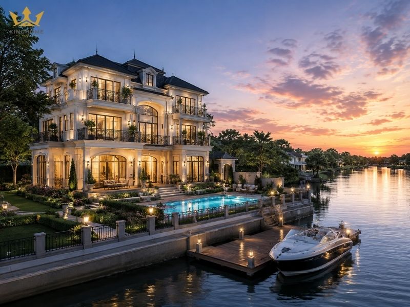 Quy mô biệt thự và lợi thế mặt tiền của Vinhomes Riverside
