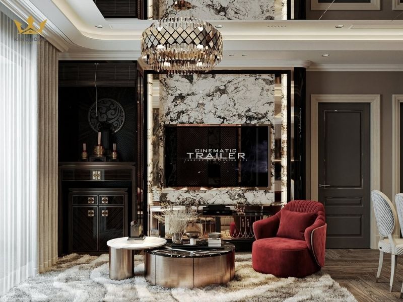 Phong cách sang trọng giúp thể hiện phong cách của gia chủ 