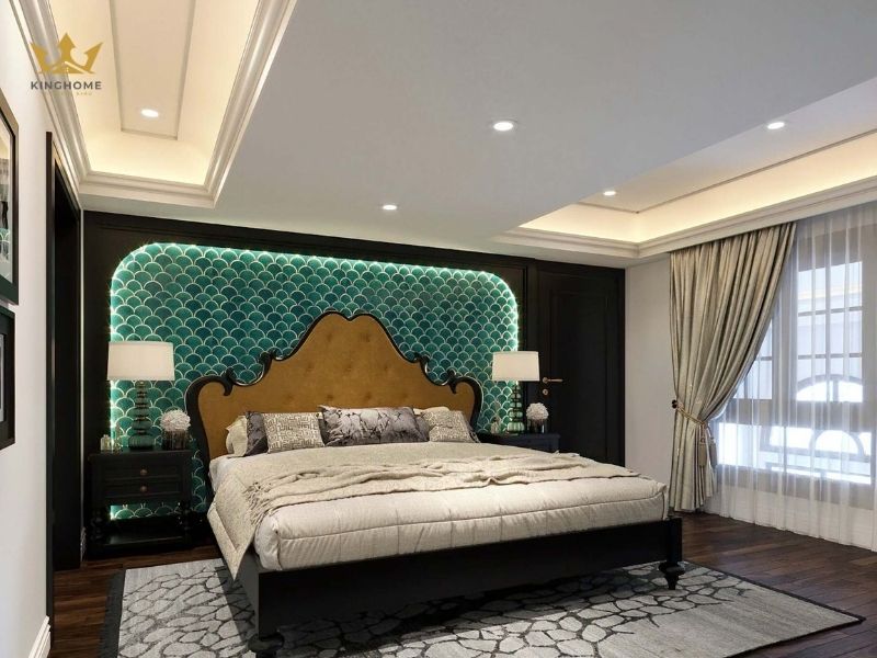Thi công dự án phòng ngủ phong cách Đông Dương 