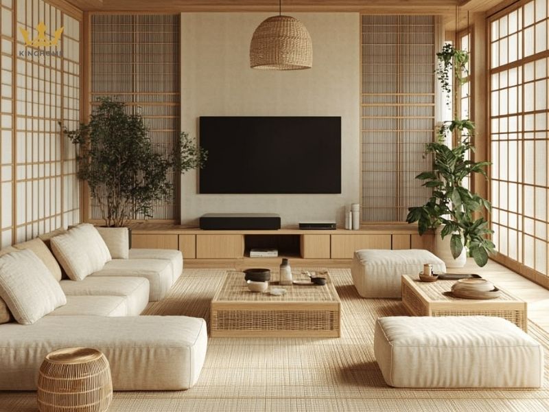 Phong cách nội thất Japandi thoáng và đơn giản 