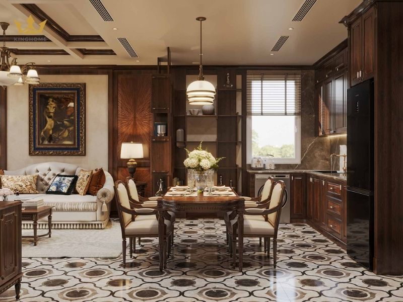 Thi công phòng bếp cho chung cư Vinhomes 