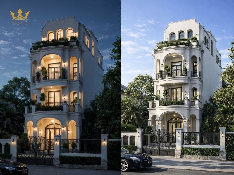 Thiết kế biệt thự Vinhomes Riverside dạng biệt thự đơn lập 