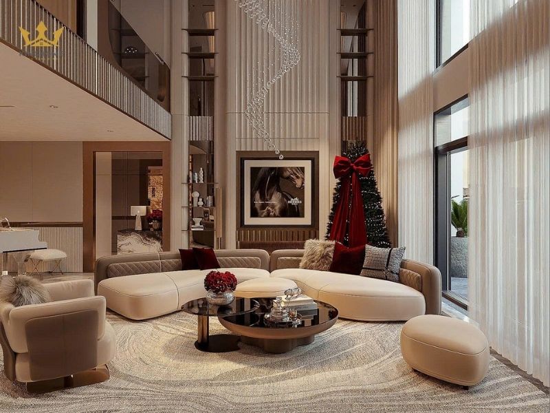 Dự án thi công nội thất phòng khách Duplex