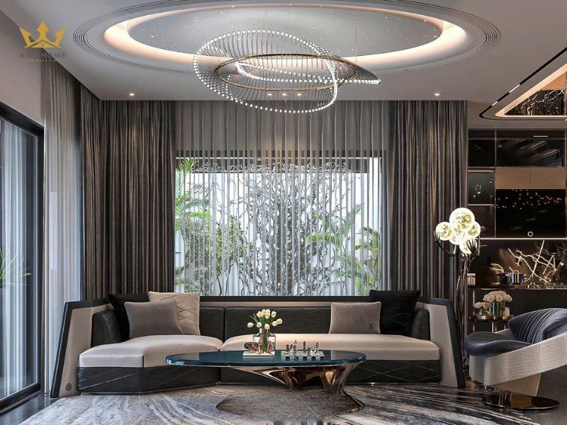 Phòng khách dự án thiết kế nội thất sang trọng Ninh Bình 