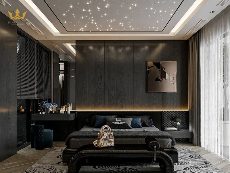 Phòng ngủ rộng, có tủ đồ cánh kính