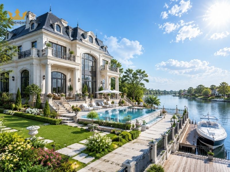 Biệt thự ven sông có view nổi bật