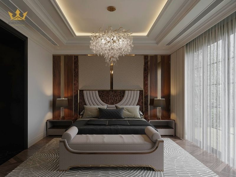Phòng ngủ đầy đủ tiện nghi đảm bảo không gian nghỉ ngơi cho gia chủ 