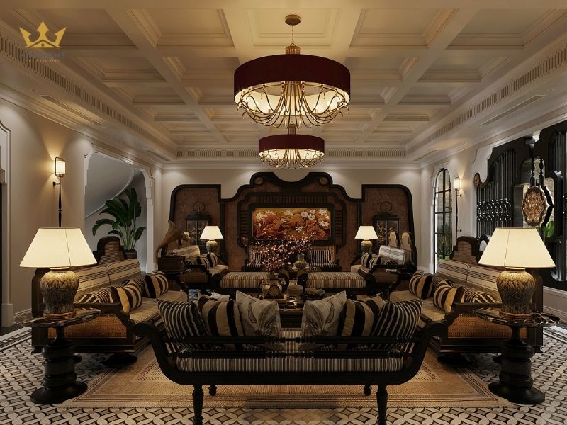 Thiết kế nội thất biệt thự dạng nhà phố ấn tượng 