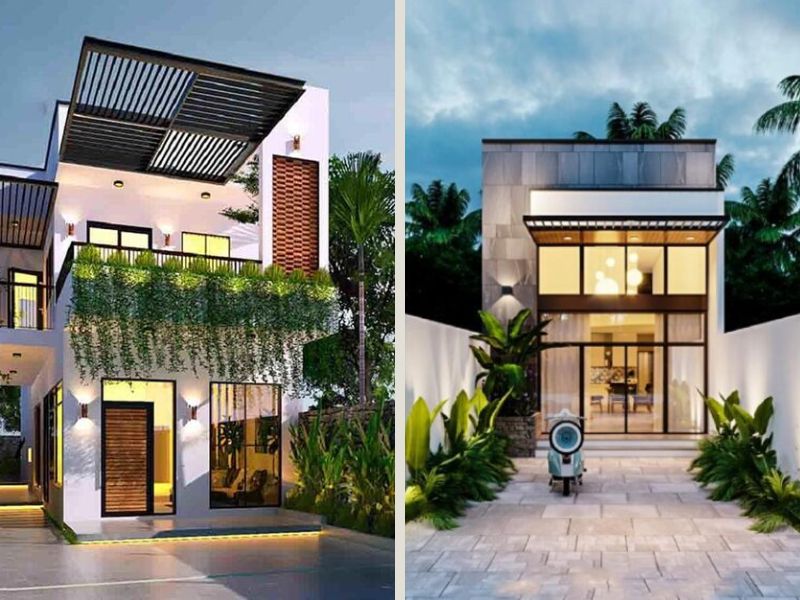 Nhà phố 2 tầng có sân vườn