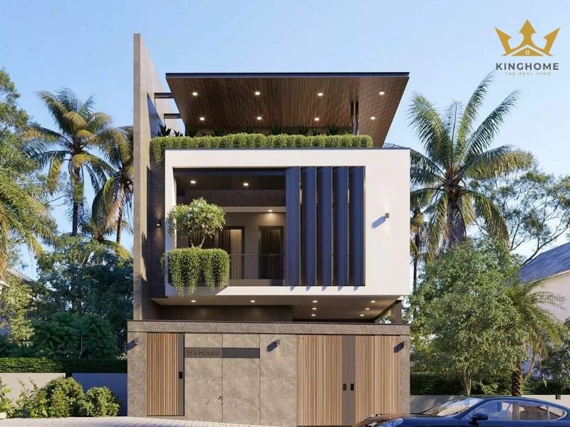 Xây nhà trọn gói 2 tầng 1 tum huyện Ứng Hòa hiện đại 